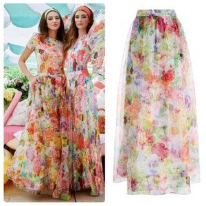 Alice and Olivia Dixie floral maxi Skirt